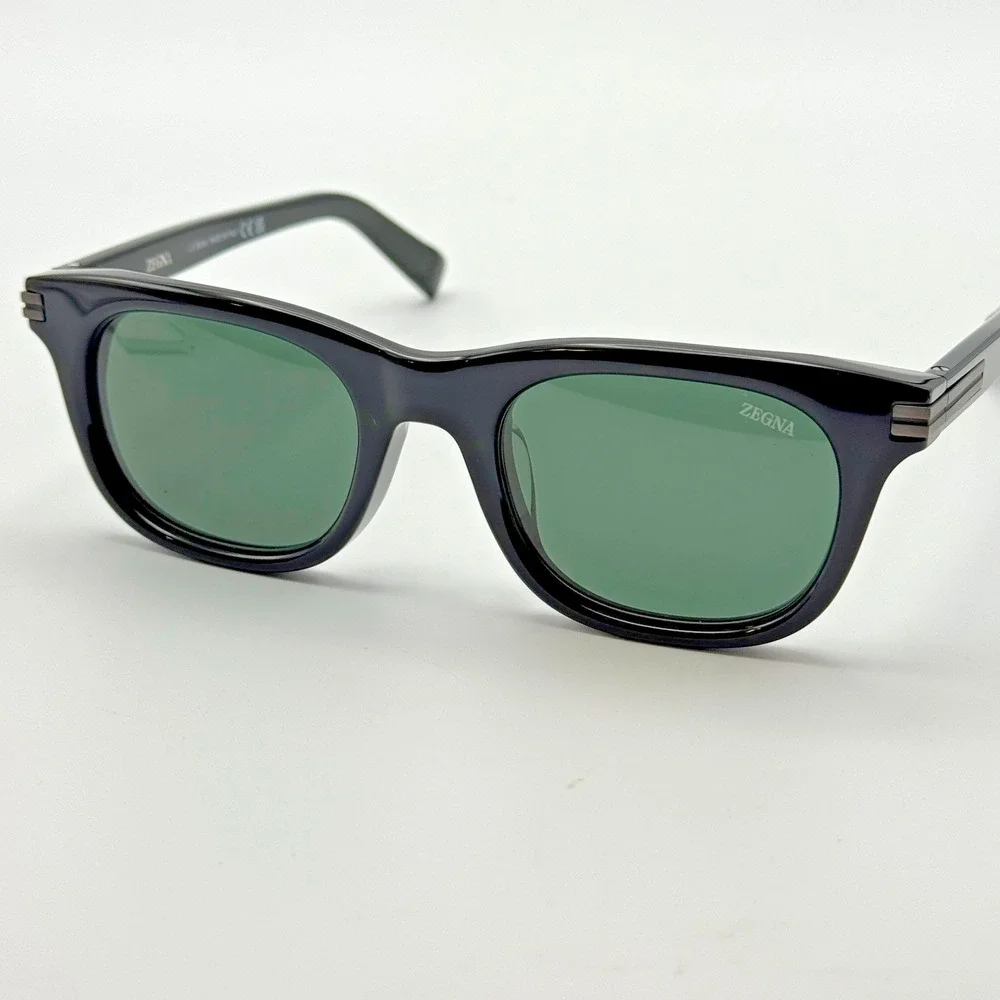Ermenegildo Zegna Sunglasses EZ0281-F 01R Black Frame Green Polarized Asian Fit